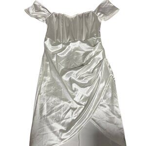 Shein Corset Satin Off the shoulder dress